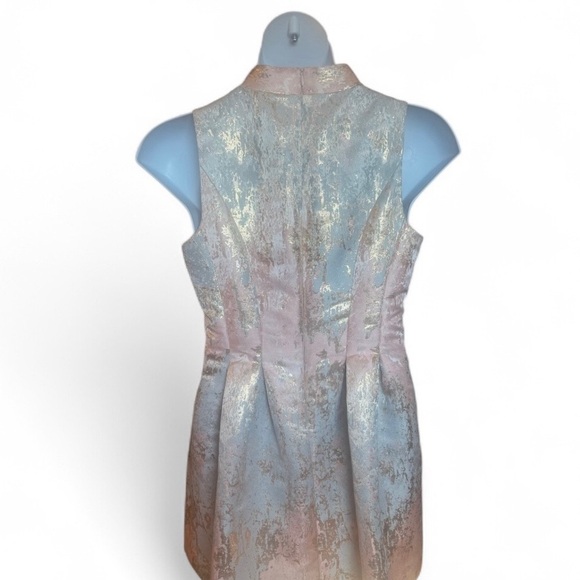 Vince Camuto Metallic Brocade Fit & Flare Dress – Size 12 Holiday Party Dress - Picture 13 of 16